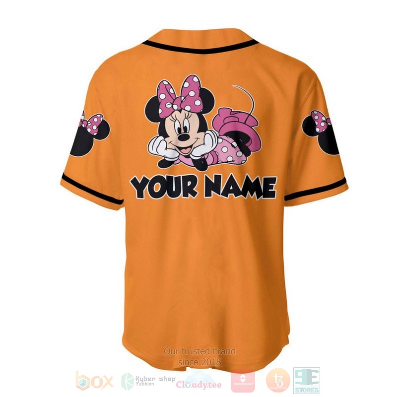 Personalized_Chilling_Minnie_Mouse_Disney_All_Over_Print_Orange_Baseball_Jersey_1
