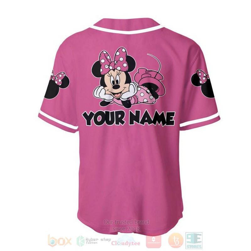 Personalized_Chilling_Minnie_Mouse_Disney_All_Over_Print_Pink_Baseball_Jersey_1