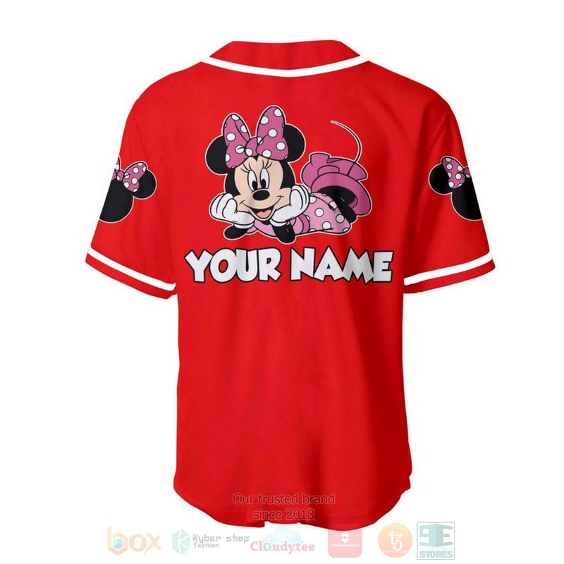 Personalized_Chilling_Minnie_Mouse_Disney_All_Over_Print_Red_Baseball_Jersey_1