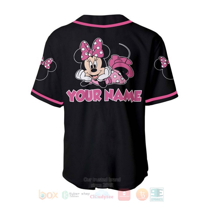 Personalized_Chilling_Pink_Minnie_Mouse_Disney_All_Over_Print_Black_Baseball_Jersey_1