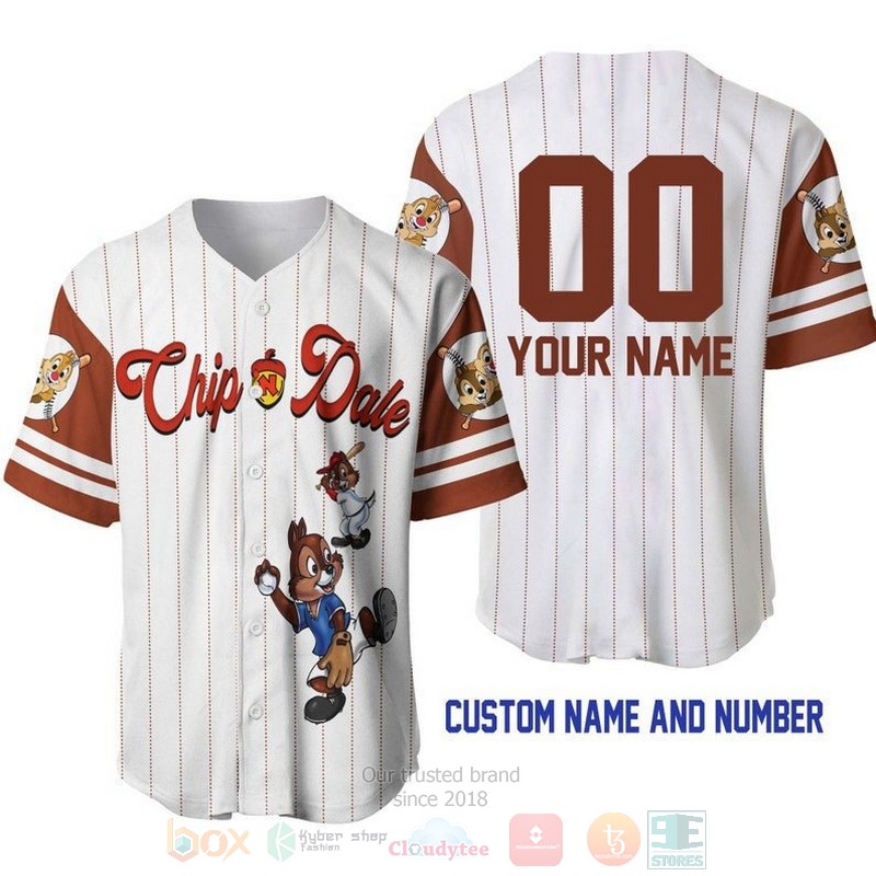 Personalized_Chipmunks_Chip__Dale_All_Over_Print_Pinstripe_White_Baseball_Jersey