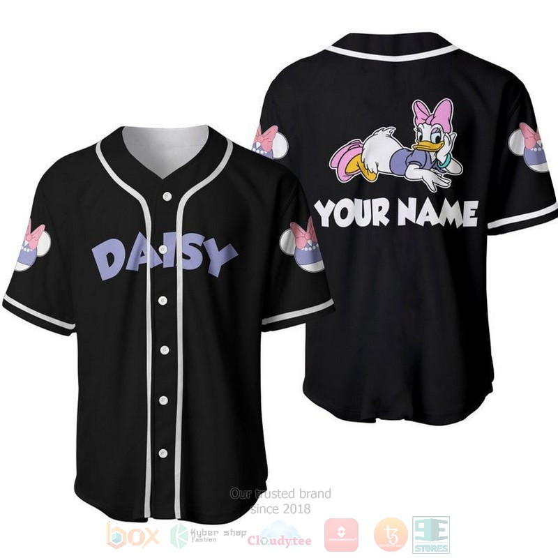 Personalized_Cute_Purple_Daisy_Duck_All_Over_Print_Black_Baseball_Jersey