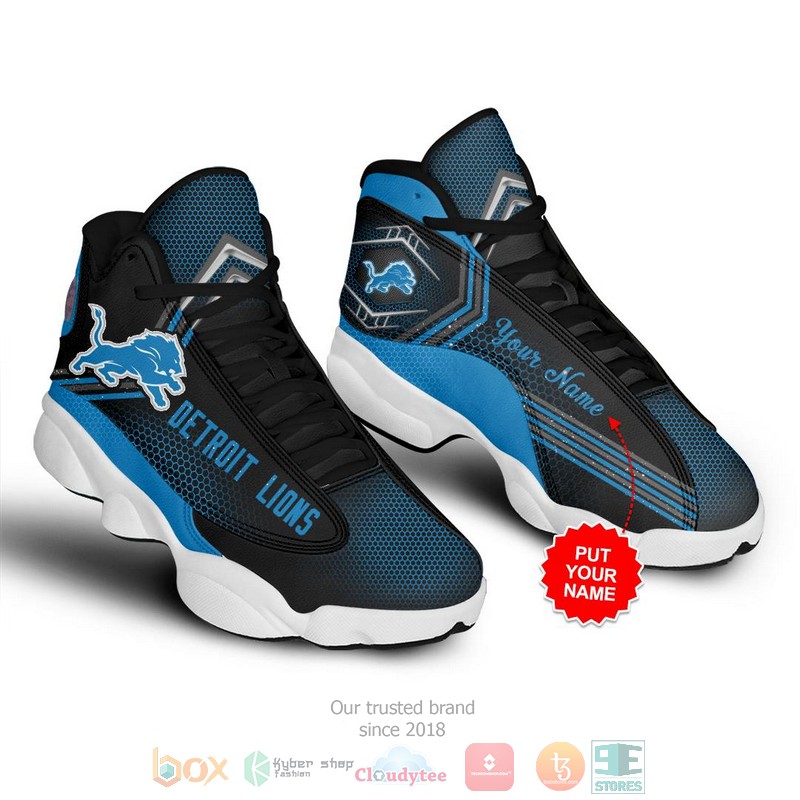 Personalized_Detroit_Lions_NFL_Football_custom_Air_Jordan_13_shoes