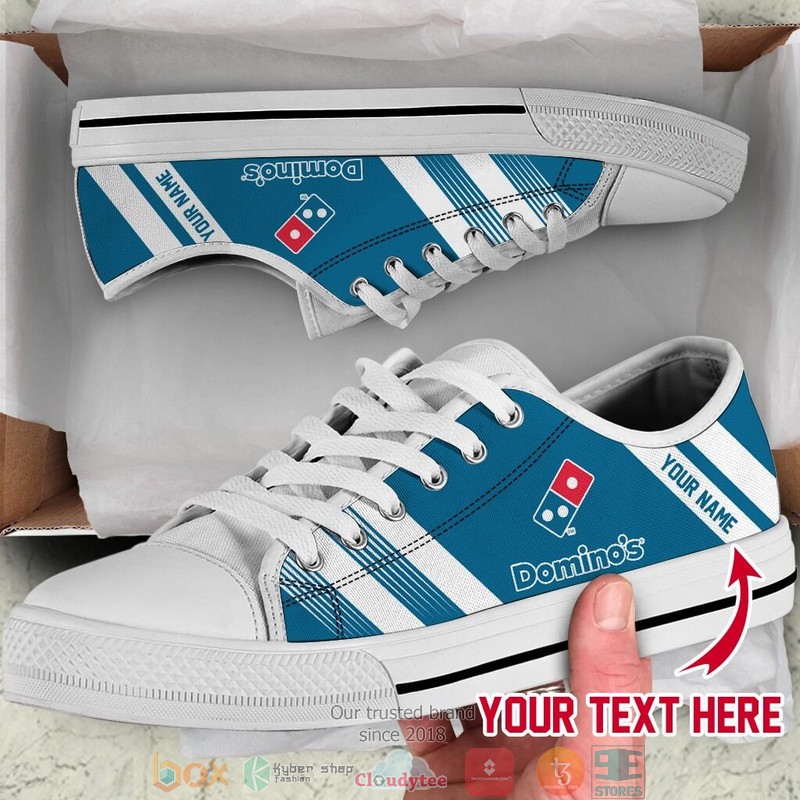Personalized_Dominos_Striped_Low_Top_Canvas_Shoes