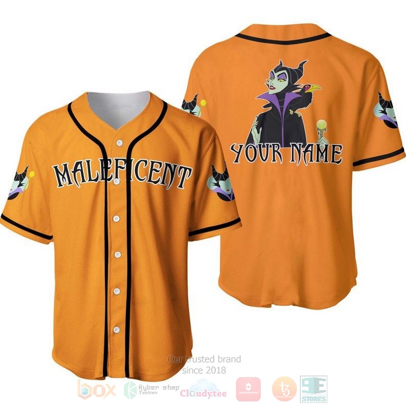 Personalized_Evil_Queen_Maleficent_Disney_All_Over_Print_Orange_Baseball_Jersey