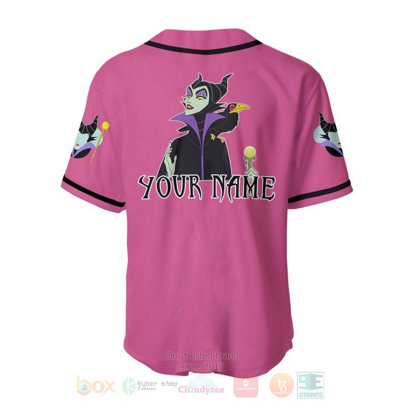 Personalized_Evil_Queen_Maleficent_Disney_All_Over_Print_Pink_Baseball_Jersey_1