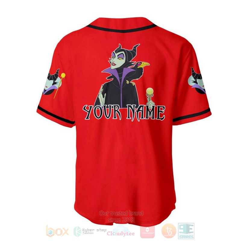 Personalized_Evil_Queen_Maleficent_Disney_All_Over_Print_Red_Baseball_Jersey_1