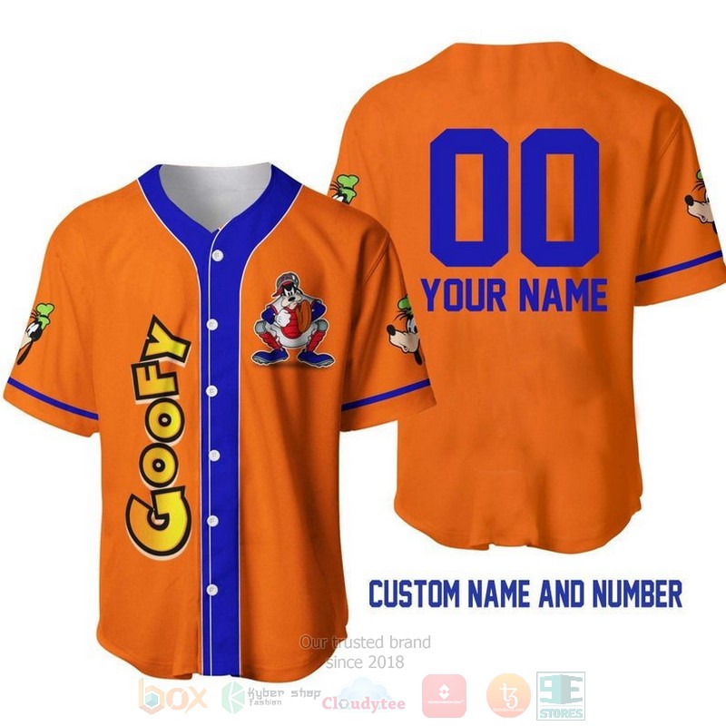 Personalized_Goofy_Dog_All_Over_Print_Orange_Baseball_Jersey