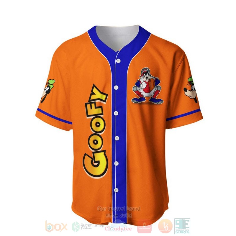 Personalized_Goofy_Dog_All_Over_Print_Orange_Baseball_Jersey_1
