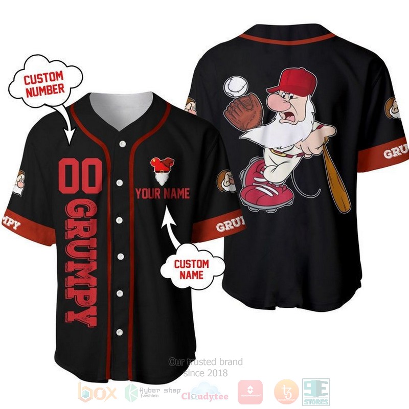 Personalized_Grumpy_Dwarf_In_Snow_White_Disney_All_Over_Print_Black_Baseball_Jersey