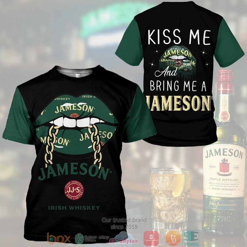 Personalized_Lip_Kiss_me_and_bring_me_a_Jameson_custom_3D_Shirt_Hoodie_1