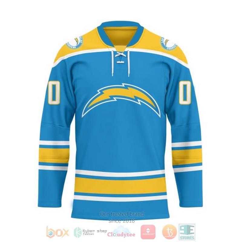 Personalized_Los_Angeles_Chargers_NFL_Custom_Hockey_Jersey_1