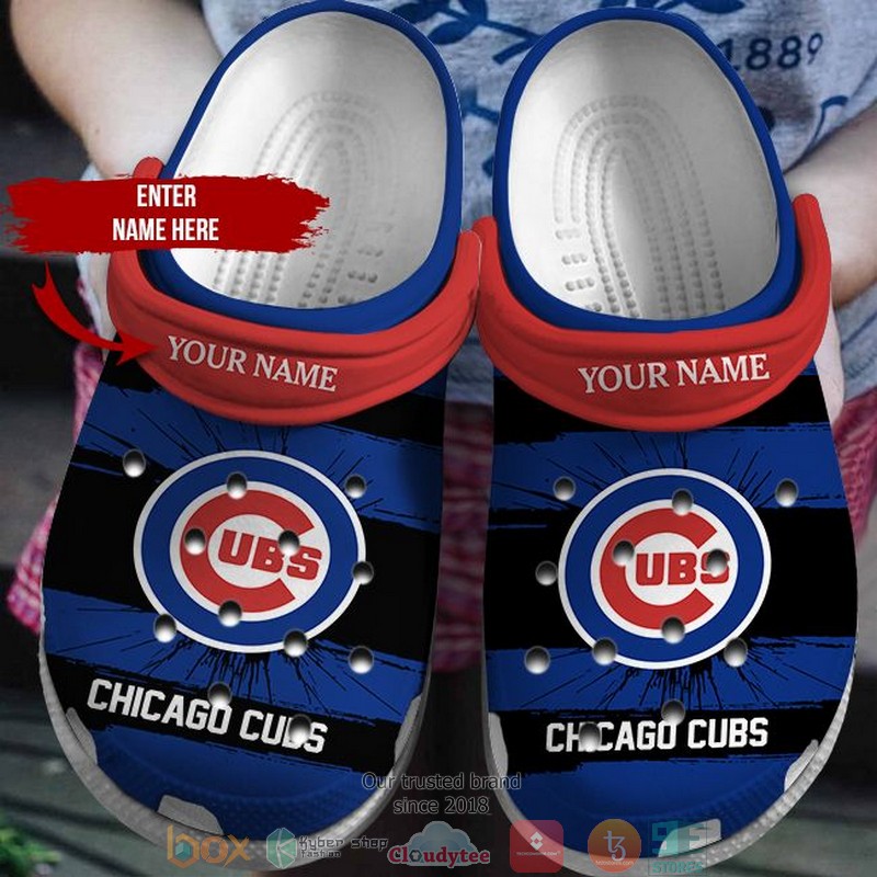 Personalized_MLB_Chicago_Cubs_Blue_Black_Crocs_Crocband_Clog