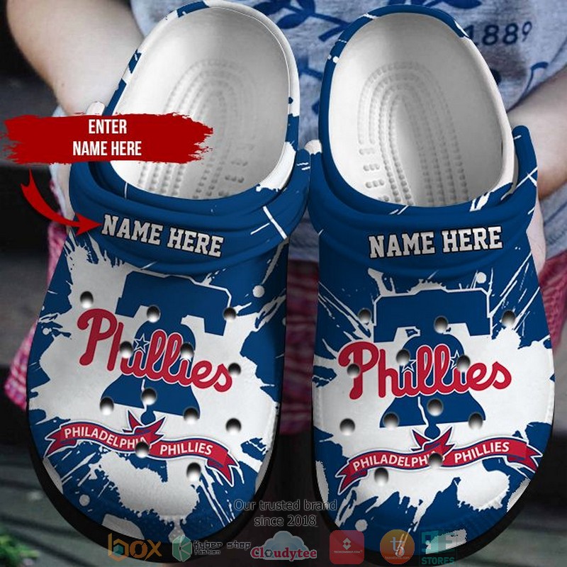 Personalized_MLB_Philadelphia_Phillies_Blue_White_Crocs_Crocband_Clog