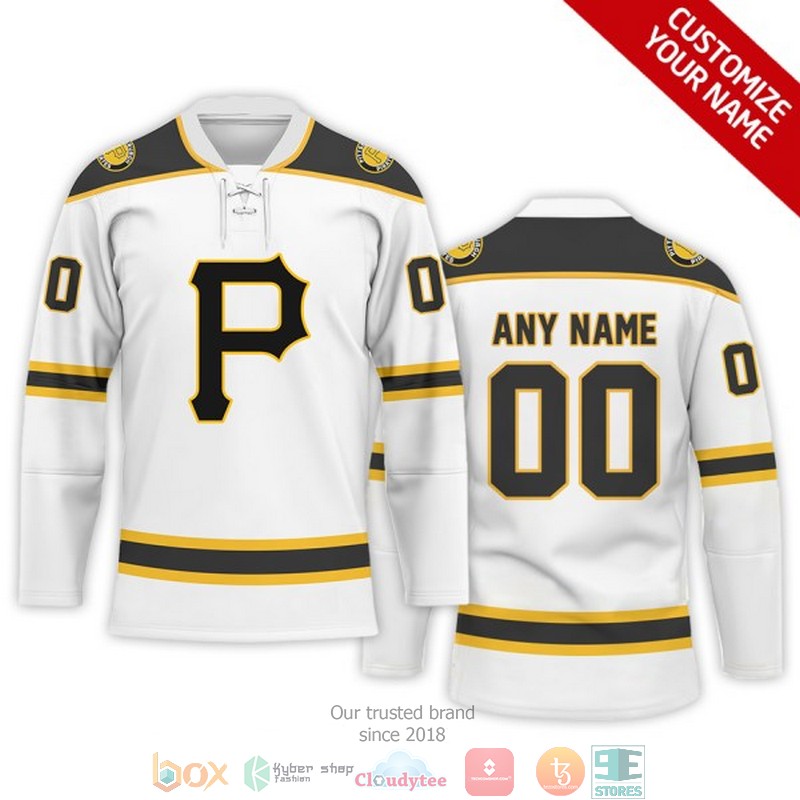 Personalized_MLB_Pittsburgh_Pirates_White_Custom_Hockey_Jersey