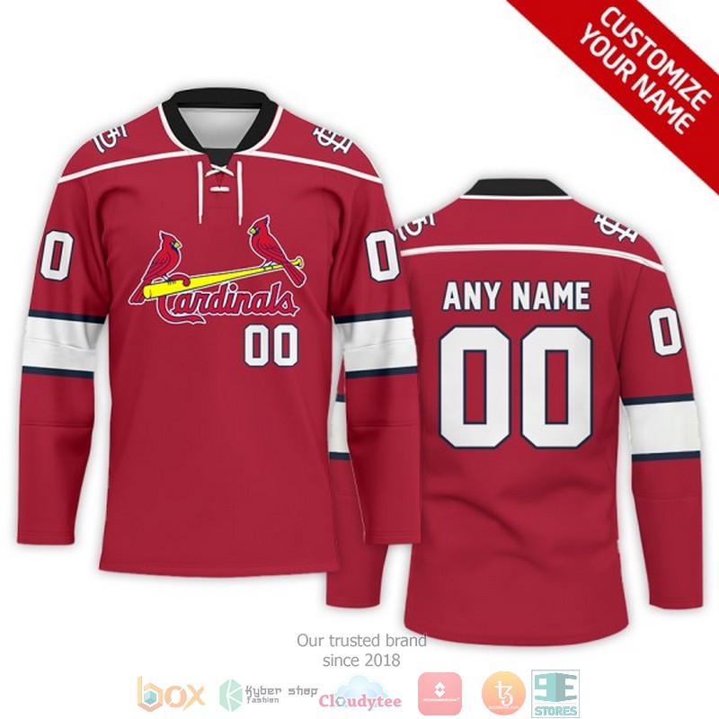 Personalized_MLB_St._Louis_Cardinals_Red_Custom_Hockey_Jersey