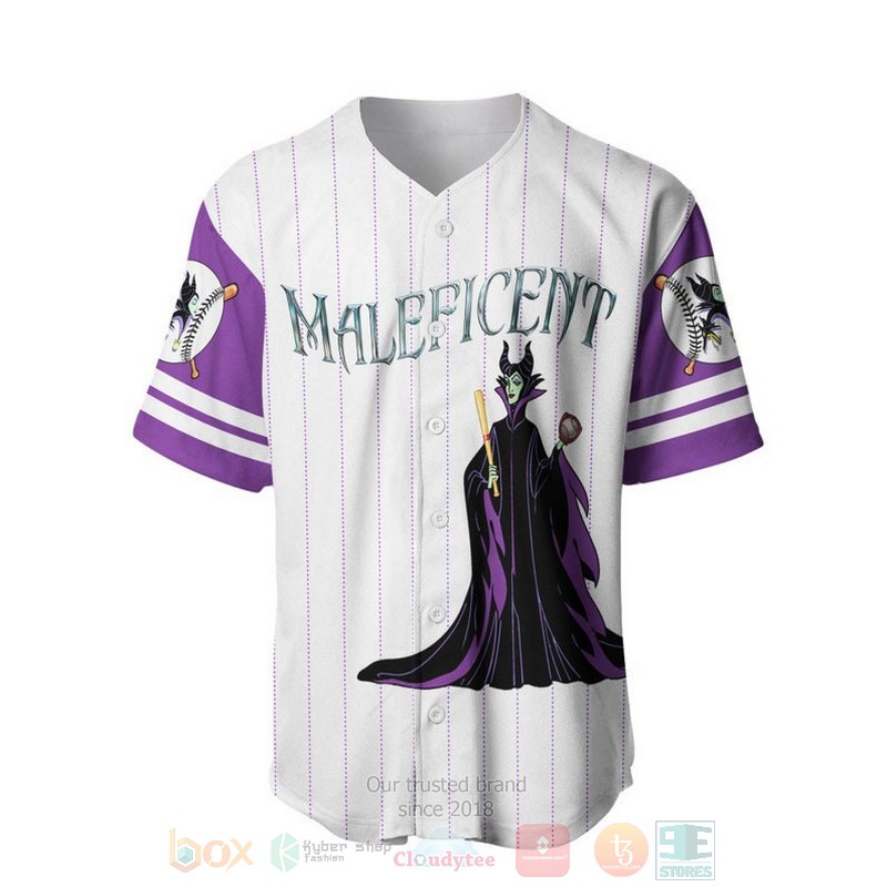 Personalized_Maleficent_All_Over_Print_Pinstripe_White_Baseball_Jersey_1