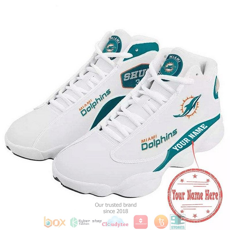 Personalized_Miami_Dolphins_NFL_team_big_logo_39_gift_Air_Jordan_13_Sneaker_Shoes
