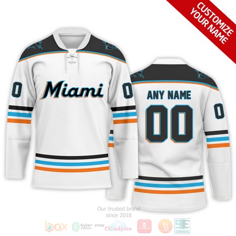 Personalized_Miami_Marlins_MLB_custom_Hockey_Jersey