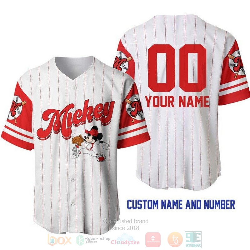 Personalized_Mickey_Mouse_All_Over_Print_Pinstripe_White_Baseball_Jersey