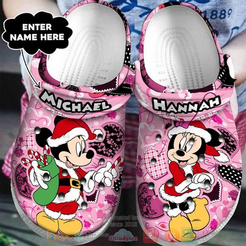 Personalized_Mickey_Mouse_Minnie_Mouse_Christmas_custom_Crocband_Clog