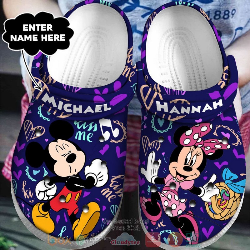 Personalized_Mickey_Mouse_Minnie_Mouse_Kiss_me_custom_Crocband_Clog