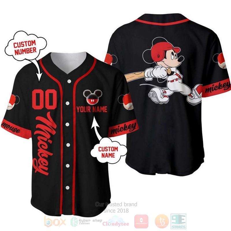 Personalized_Mickey_Mouse_Playing_Baseball_All_Over_Print_Black_Baseball_Jersey
