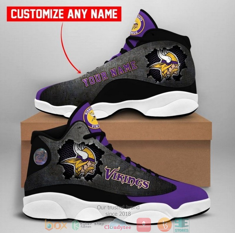 Personalized_Minnesota_Vikings_NFL_Big_logo_Football_Team_4_Air_Jordan_13_Sneaker_Shoes