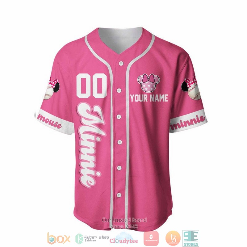 Personalized_Minnie_Mouse_Playing_Baseball_Pink_Baseball_Jersey_1