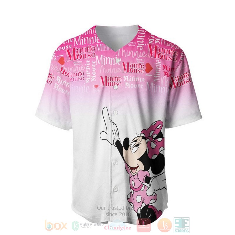 Personalized_Minnie_Mouse_Quotes_Pattern_All_Over_Print_Ombre_Pink_White_Baseball_Jersey_1