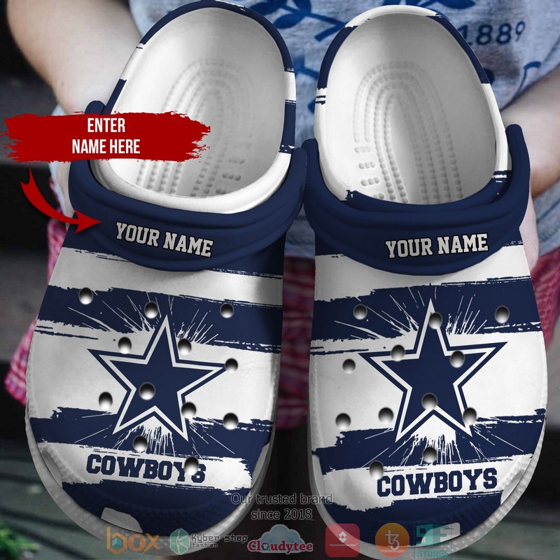 Personalized_NFL_Dallas_Cowboys_Blue_white_Crocs_Crocband_Clog_1