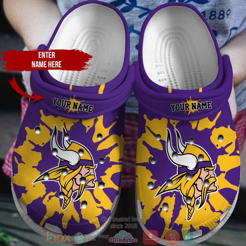 Personalized_NFL_Minnesota_Vikings_Purple_Crocs_Crocband_Clog