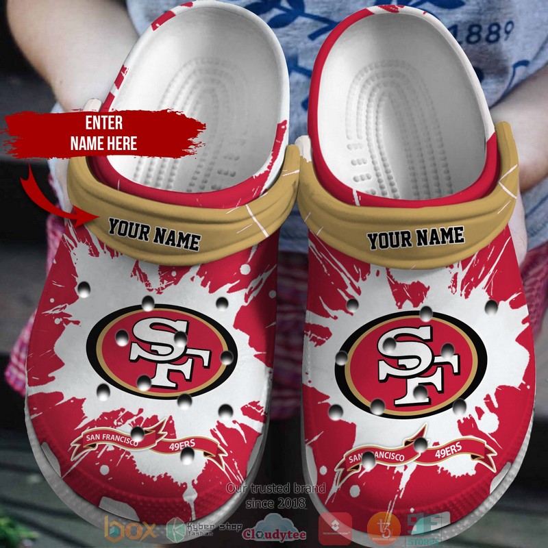 Personalized_NFL_San_Francisco_49ers_Red_White_Crocs_Crocband_Clog