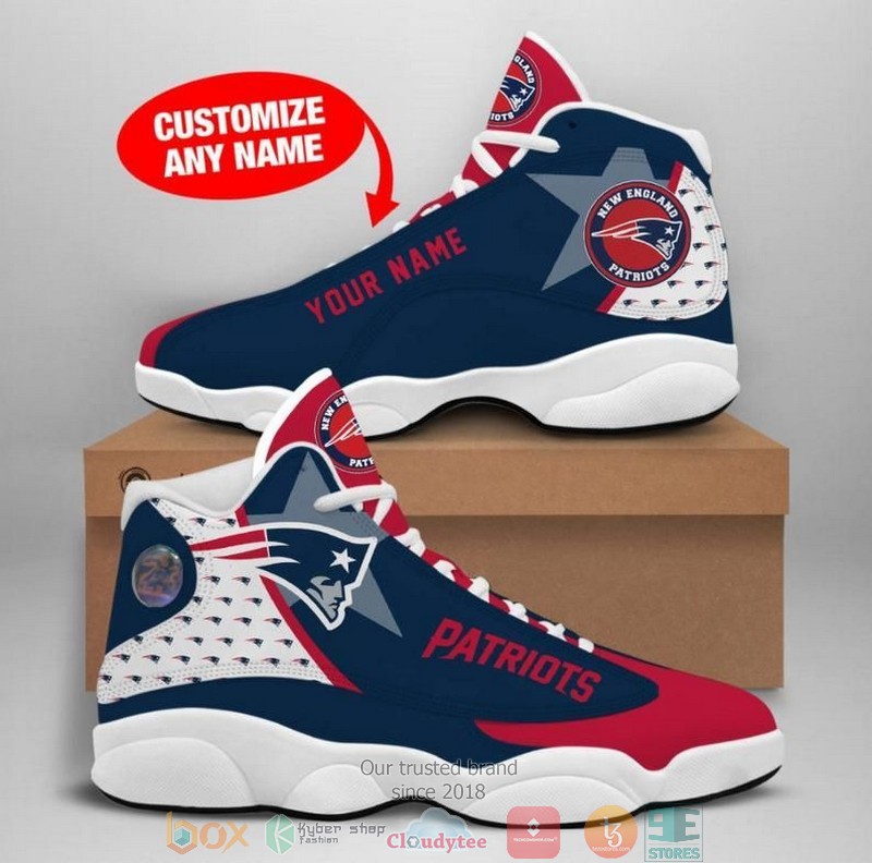 Personalized_New_England_Patriots_NFL_big_logo_Football_Team_2_Air_Jordan_13_Sneaker_Shoes
