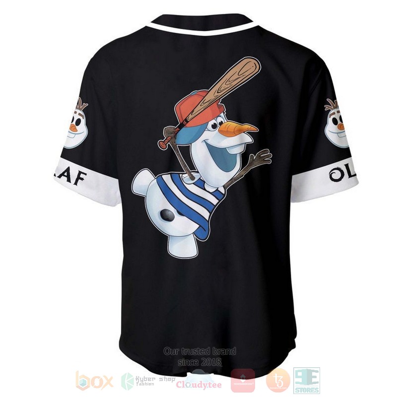 Personalized_Olaf_Frozen_Playing_Baseball_All_Over_Print_Black_Baseball_Jersey_1
