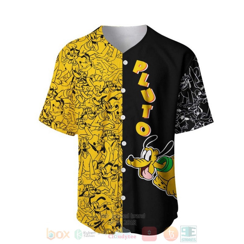 Personalized_Pluto_Dog_Pattern_All_Over_Print_Black_Yellow_Baseball_Jersey_1