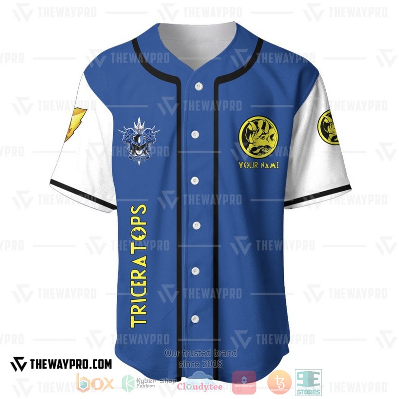 Personalized_Power_Rangers_Mighty_Morphin_Triceratops_Custom_Baseball_Jersey_1