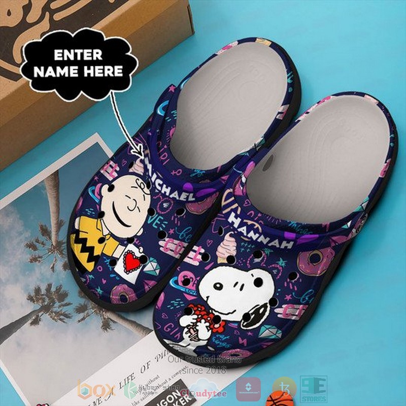 Personalized_Snoopy_and_Charlie_Brown_custom_Crocband_Clog_1
