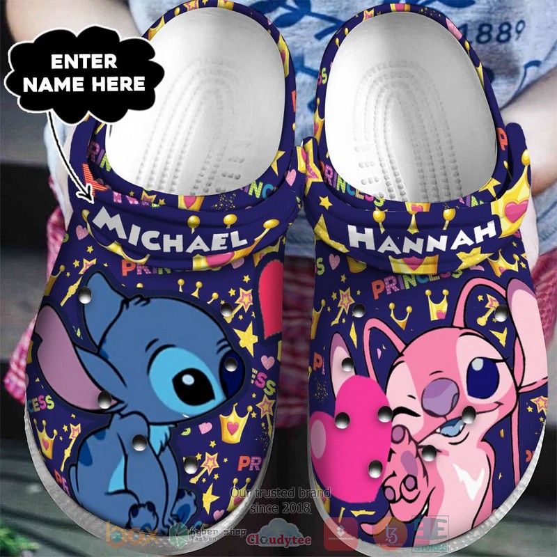 BEST Personalized Stitch and Angel Princess Crocs crocband Shoes ...