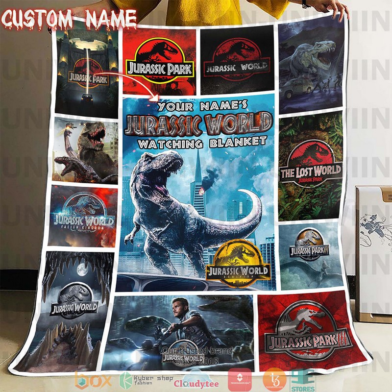 Personalized_This_Is_My_Jurassic_World_Watching_Blanket