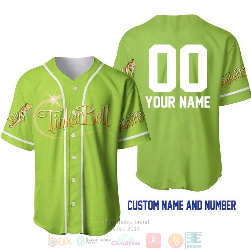 Personalized_Tinker_Bell_All_Over_Print_Lime_Green_Baseball_Jersey