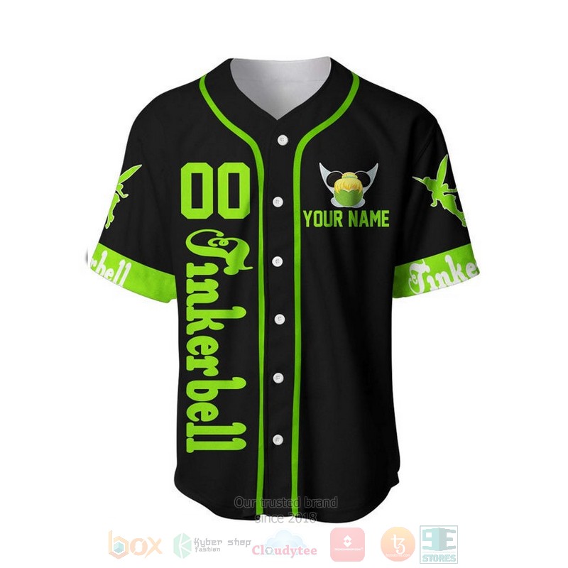 Personalized_Tinker_Bell_Playing_Baseball_All_Over_Print_Black_Baseball_Jersey_1