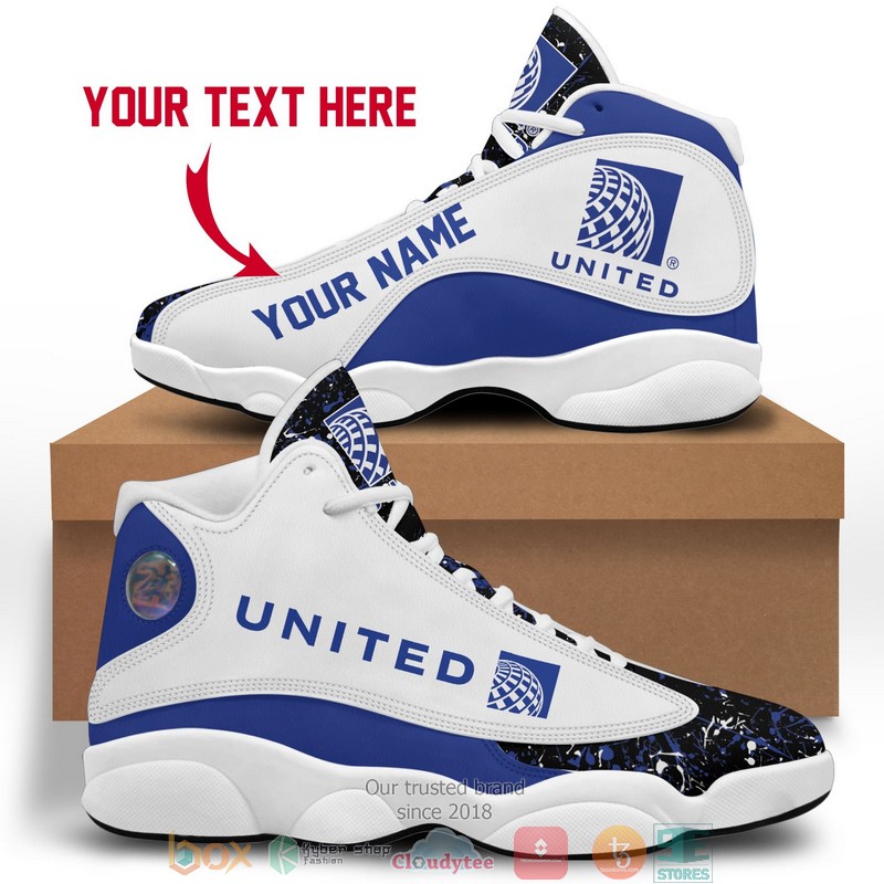 Personalized_United_Airlines_Color_Plash_Air_Jordan_13_Sneaker_Shoes