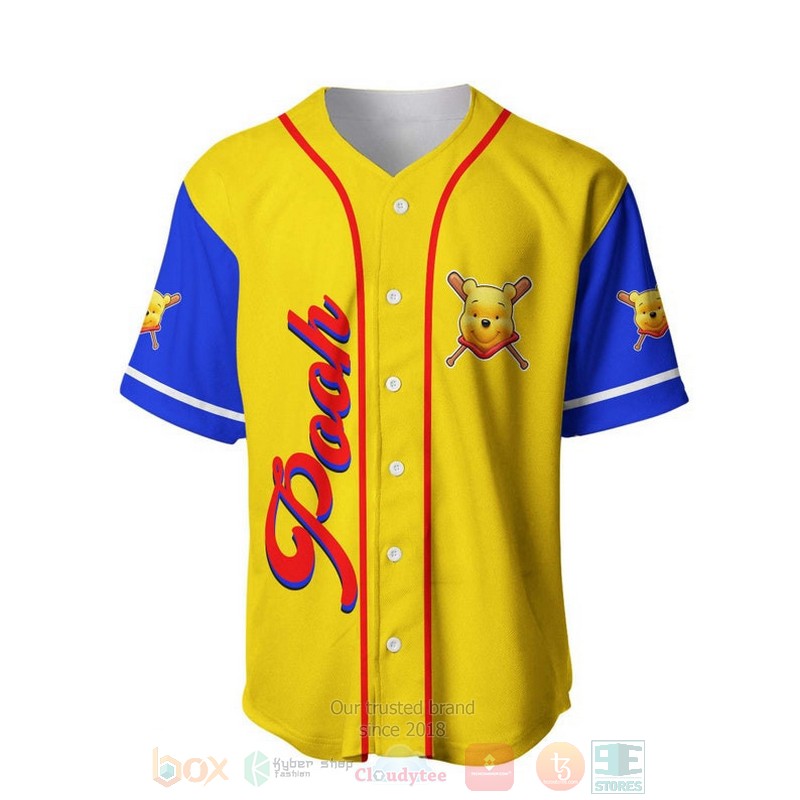 Personalized_Winnie_The_Pooh_All_Over_Print_Yellow_Baseball_Jersey_1
