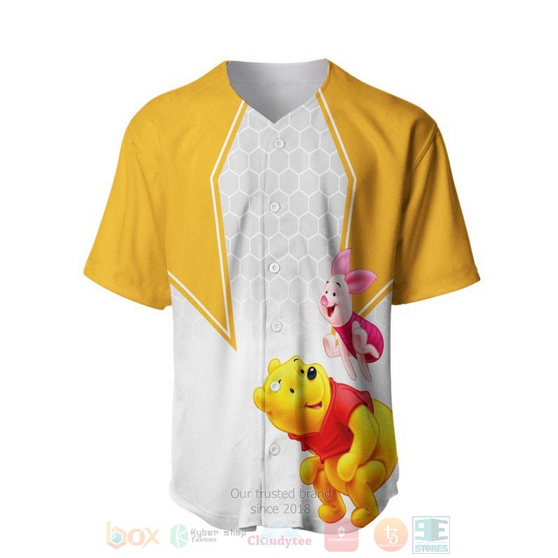 Personalized_Winnie_The_Pooh_Piglet_Honey_Pattern_All_Over_Print_White_Baseball_Jersey_1