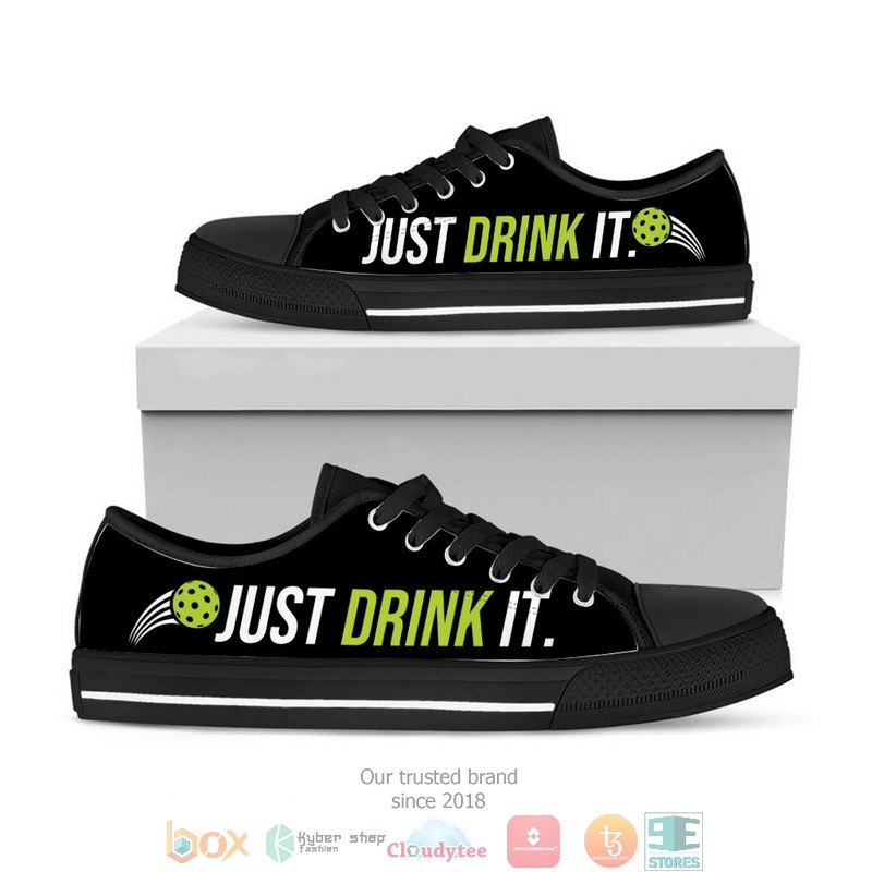 Pickleball_Just_Drink_It_Low_Top_Canvas_Shoes
