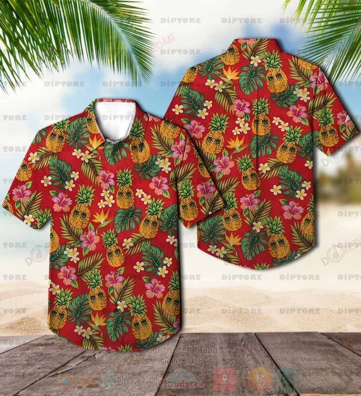 Pineapple_With_Flowers_Hawaiian_Shirt