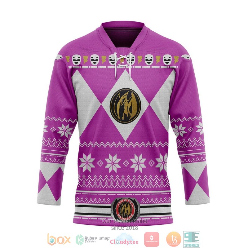 Pink_Mighty_Morphin_Power_Ranger_Ugly_Hockey_Jersey_Shirt