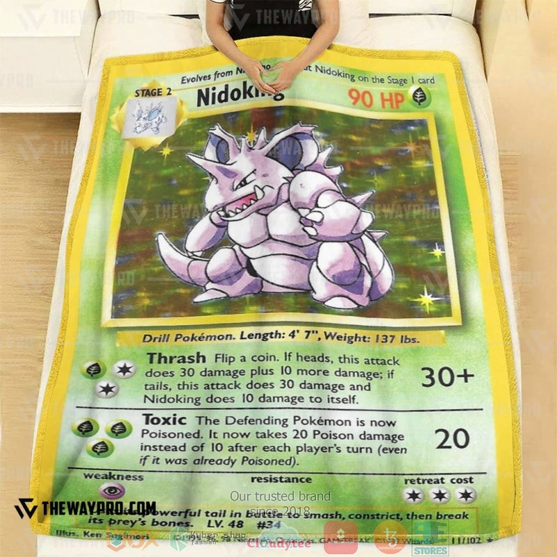 Pokemon_Nidoking_Base_Set_Soft_Blanket_1