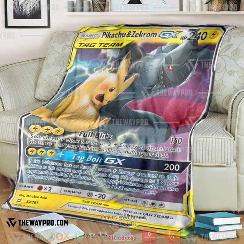 Pokemon_Pikachu_and_Zekrom-GX_A_Team_Up_Soft_Blanket